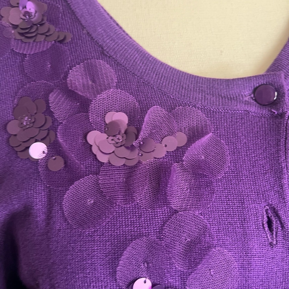 ***SOLD***Charter club 2 piece Purple Sweater set size Large. - Picture 5 of 6